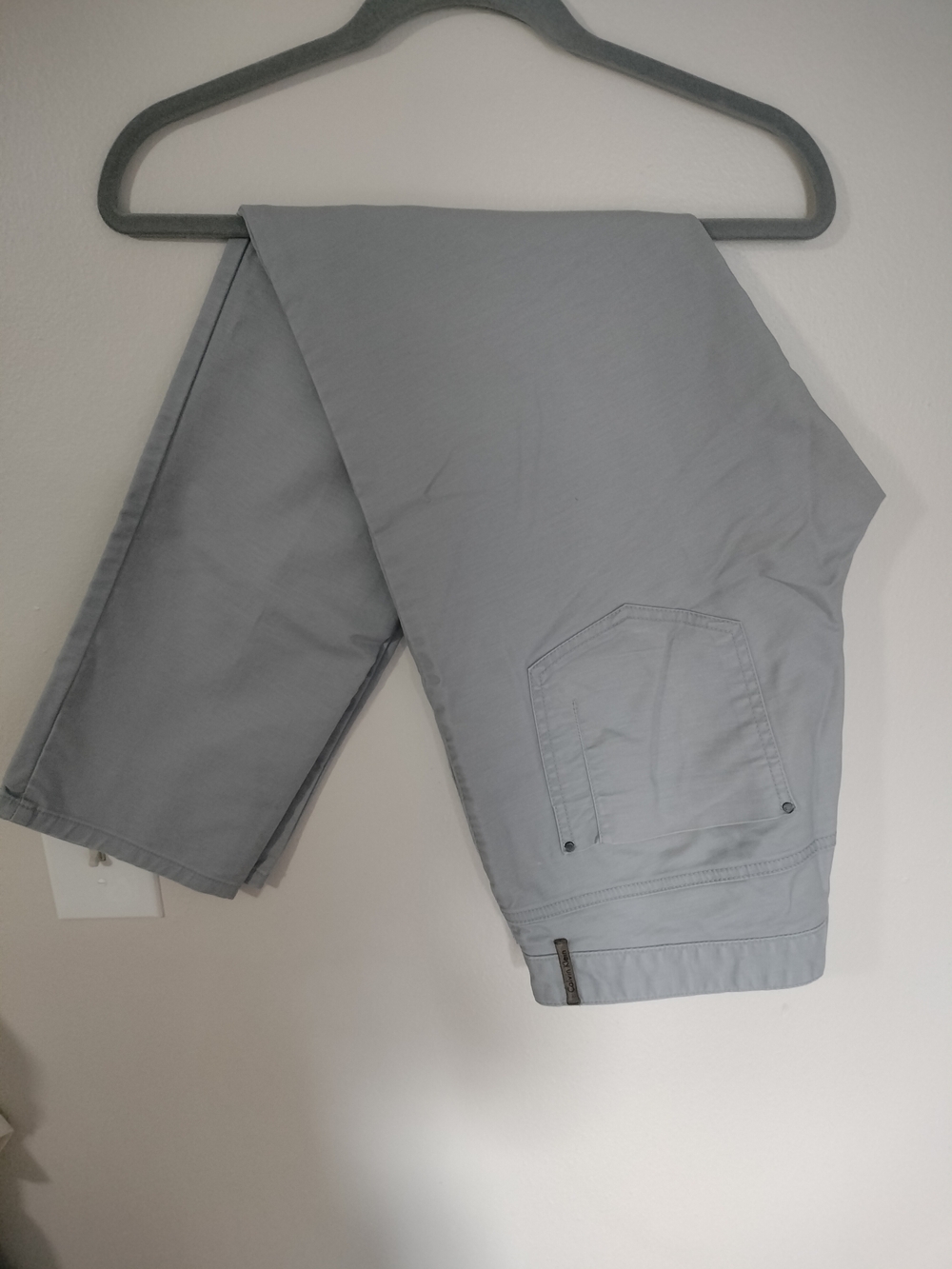 Calvin Klein Light Grey Chinos - Modern Straight Fit